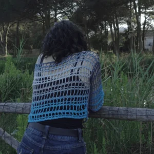 Off-the-Shoulder Crochet Sweater - 3 - Atryk
